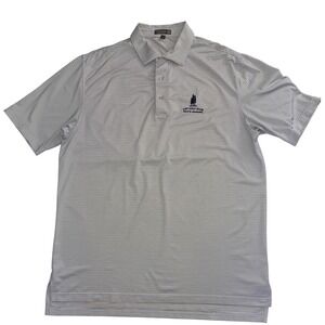 Peter Millar Summer Comfort Mens Large Striped Golf Club Polo Grays Crossing